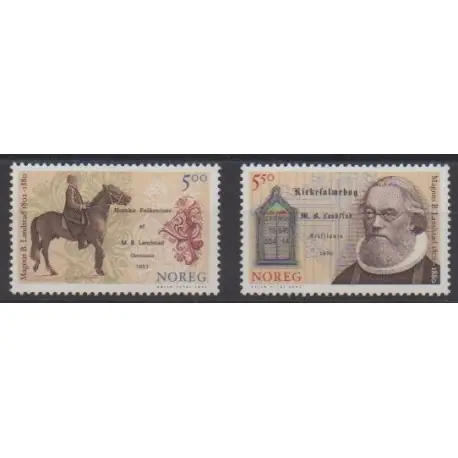 Livraison Gratuite Norvège - 2002 - No 1393/1394 - Musique