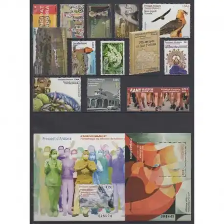 Livraison Mondiale Andorre espagnol - Année complète - 2021 - No 495/509