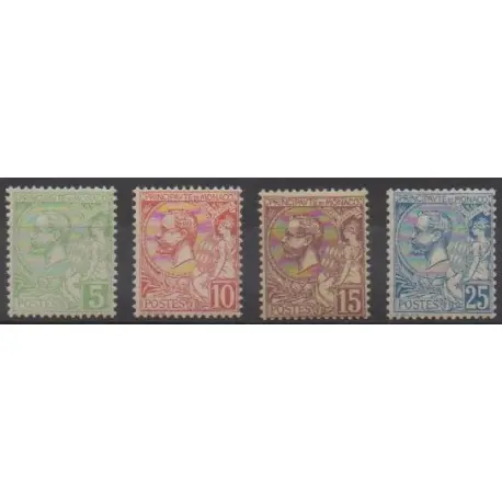 Monaco - 1901 - No 22/25 Livraison Mondiale