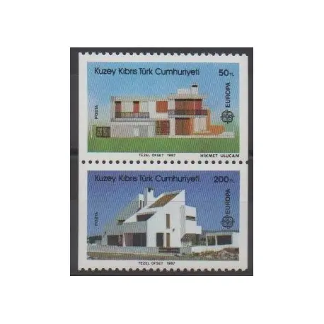 Turquie - Chypre du nord - 1987 - No 190/191 - Architecture - Europa Affaire À Saisir