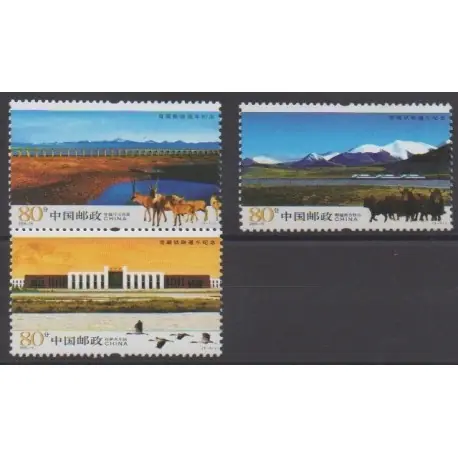 Chine - 2006 - No 4385/4387 - Chemins de fer Offre Limitée