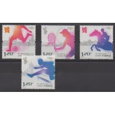Prix Choc Chine - 2012 - No 4929/4932 - Jeux Olympiques d'été