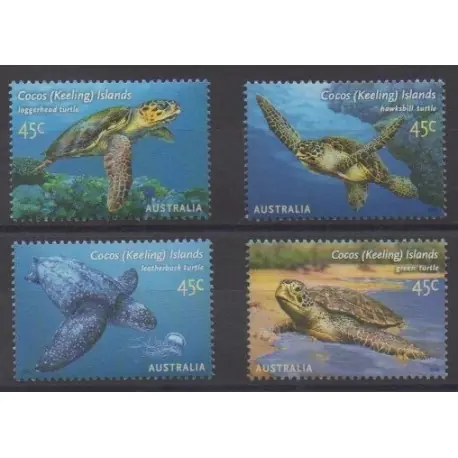 Livraison Mondiale Cocos (Iles) - 2002 - No 389/392 - Tortues