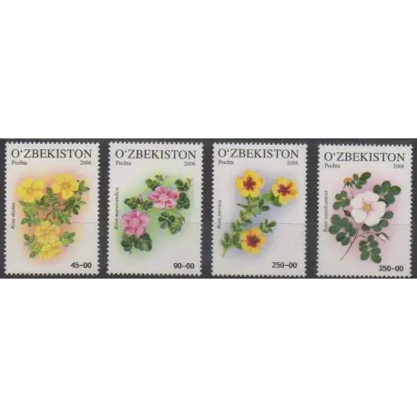 Ouzbékistan - 2006 - No 611/614 - Fleurs Promotion