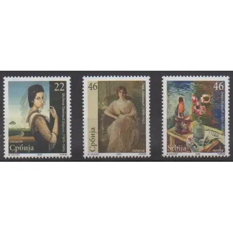 Certifié Serbie - 2009 - No 290/292 - Peinture