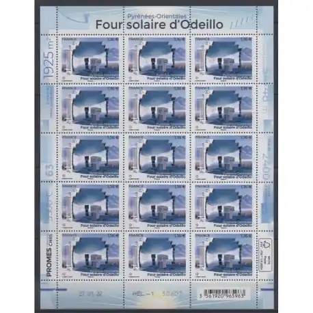 Offre Limitée France - Feuillets de France - 2022 - No F57 - Four solaire d'Odeillo - Sciences et Techniques