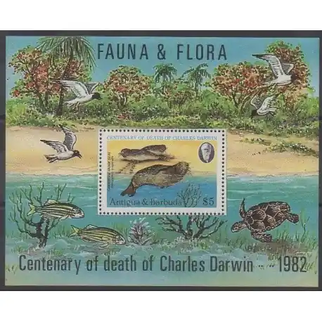 Achetez Aujourd’hui Antigua et Barbuda - 1982 - No BF63 - Vie marine