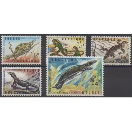 Belgique - 1965 - No 1344/1348 - Reptiles Acheter Direct