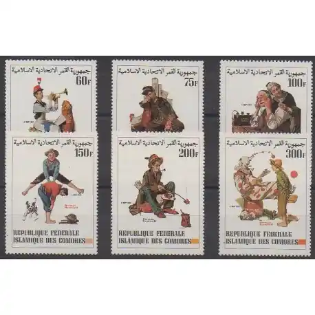 Bon Plan Comores - 1982 - No 378/383 - Peinture - Neufs avec charnière