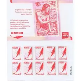 Offre Du Jour Timbre de collection Polynesie Francaise - Carnet 1334 - TVP Rouge Date 2023/09/26