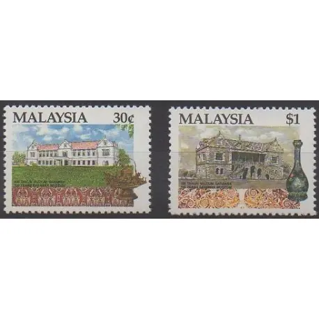 Acheter En Ligne Malaisie - 1991 - No 466/467 - Monuments