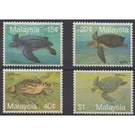Malaisie - 1990 - No 455/458 - Tortues Promotion