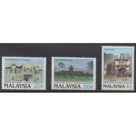 Produit De Marque Malaisie - 1989 - No 412/414 - Monuments