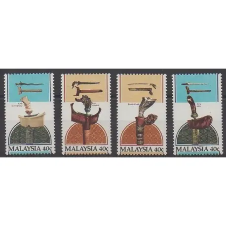 Marque Malaisie - 1984 - No 293/296 - Histoire militaire