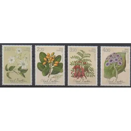 Marque Nouvelle-Zélande - 2021 - No 3640/3643 - Fleurs