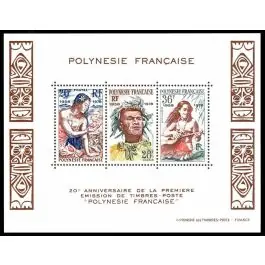 Authentique Timbre de collection Polynesie Francaise - Bloc Feuillet 04