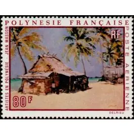 Timbre de collection Polynesie Francaise - Poste Arienne 043 Livraison Mondiale