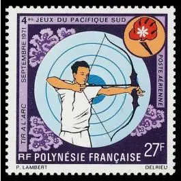 Timbre de collection Polynesie Francaise - Poste Arienne 053 Marque