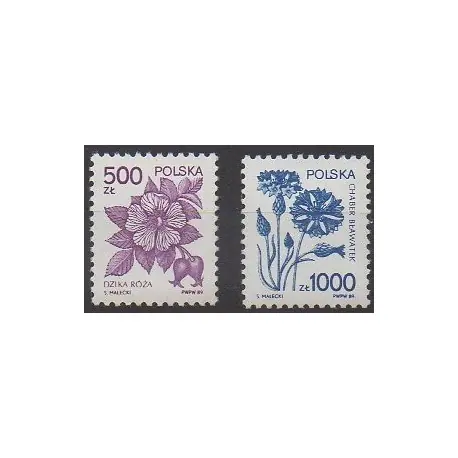 Vente Directe Pologne - 1989 - No 3057/3058 - Fleurs