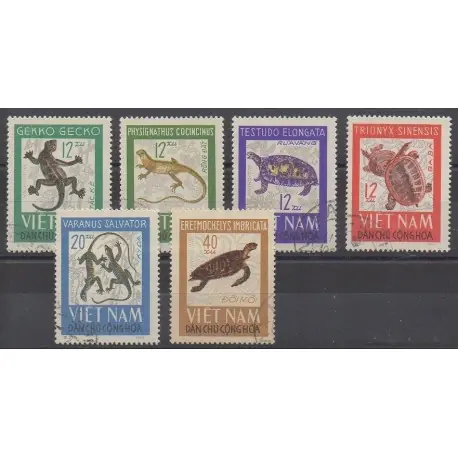 Vietnam du nord - 1966 - No 488/493 - Reptiles - Oblitérés Petit Prix