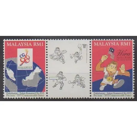 Malaisie - 1994 - No 569/570 - Sports divers Retour Gratuit