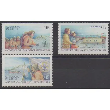Chili - 1984 - No 651/653 - Polaire Vente Flash