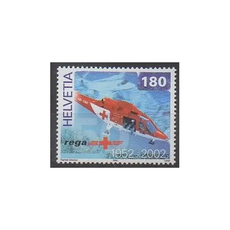 Livraison Express Suisse - 2002 - No 1709 - Santé ou Croix-Rouge - Hélicoptères