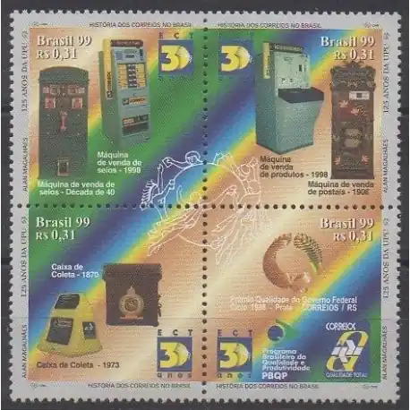 Gros Lot Brésil - 1999 - No 2501/2504 - Service postal
