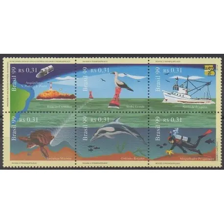 Bon Plan Brésil - 1999 - No 2495/2500 - Vie marine