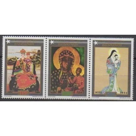 Burundi - 1994 - No 1020/1022 - Noël - Peinture Original