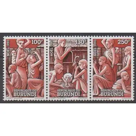Burundi - 1993 - No 1008/1010 - Noël Prix Bas