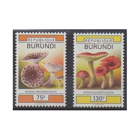 Burundi - 1992 - No 982/983 - Champignons Réduction