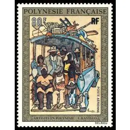 Timbre de collection Polynesie Francaise - Poste Arienne 080 Promotion