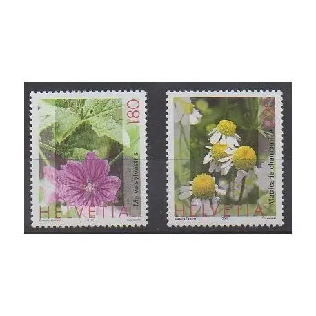 Nouvelle Collection Suisse - 2003 - No 1750a/1751a - Fleurs