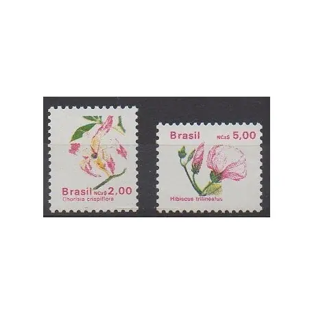 Livraison Express Brésil - 1989 - No 1945/1946 - Fleurs