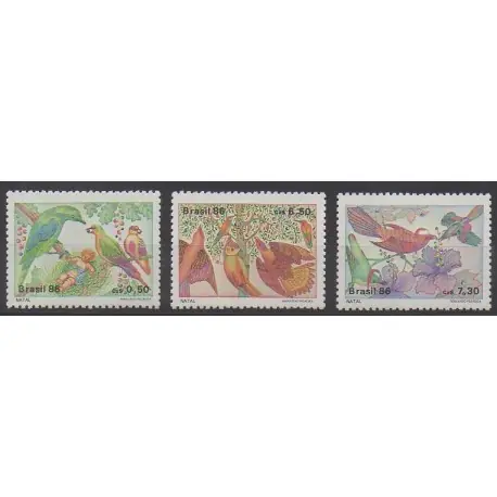 Brésil - 1986 - No 1811/1813 - Noël - Oiseaux Édition Limitée