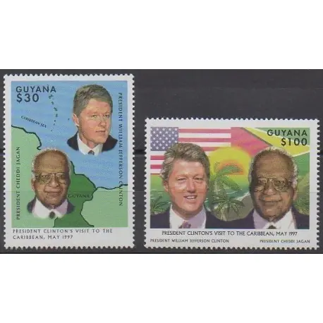 Guyana - 1997 - No 4384/4385 - Histoire Commande En Gros