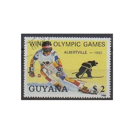 Guyana - 1988 - No 2050FA - Jeux olympiques d'hiver - Oblitéré Dernier Modèle