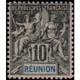 Prix Cassé Timbre de collection Reunion - 036