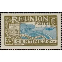 Retour Gratuit Timbre de collection Reunion - 065