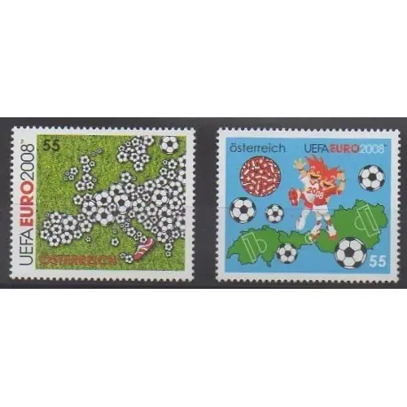 Autriche - 2008 - No 2537/2538 - Football Soldes