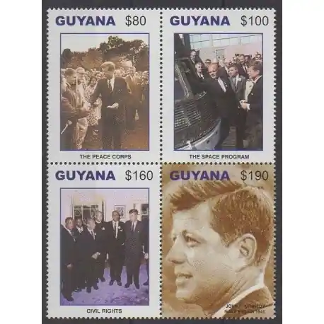 Livraison Mondiale Guyana - 2007 - No 5932/5935 - Célébrités
