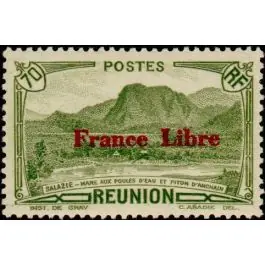 Retour Gratuit Timbre de collection Reunion - 199
