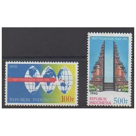 Acheter Direct Indonésie - 1990 - No 1222/1223 - Tourisme
