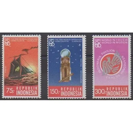 Bon Plan Indonésie - 1986 - No 1086/1088 - Exposition