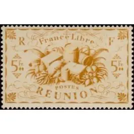 Timbre de collection Reunion - 244 Retour Gratuit
