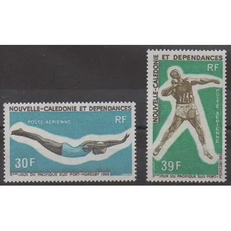 Nouvelle-Calédonie - Poste aérienne - 1969 - No PA106/PA107 - Sports divers Vente Directe