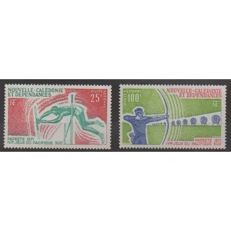 Vente Directe Nouvelle-Calédonie - Poste aérienne - 1971 - No PA122/PA123 - Sports divers