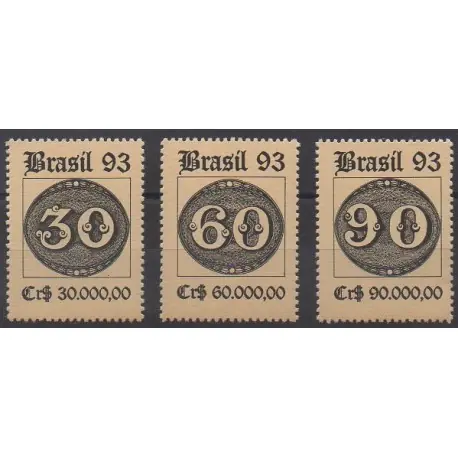 Brésil - 1993 - No 2116/2118 - Timbres sur timbres Gros Lot