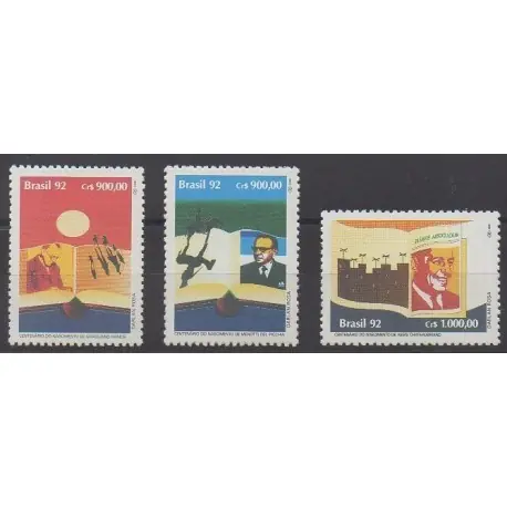 Brésil - 1992 - No 2098/2100 - Littérature Satisfait Ou Remboursé